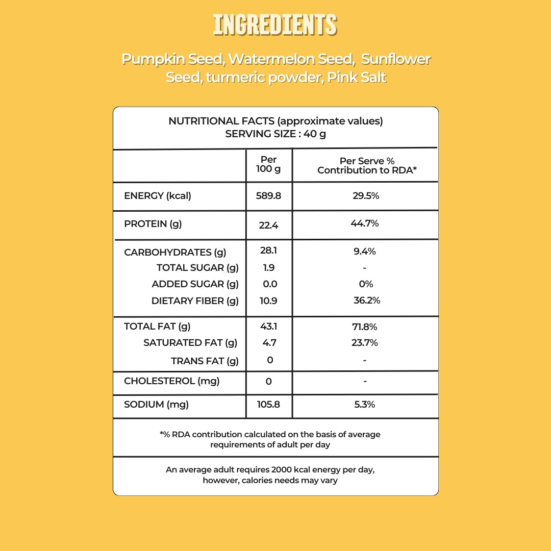 Seed Mix with Haldi (Roasted & Salted) - 400 g